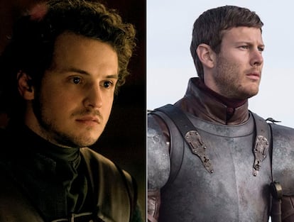 A la izquierda, Dickon Tarly en la sexta temporada. A la derecha, Dickon Tarly en la séptima.