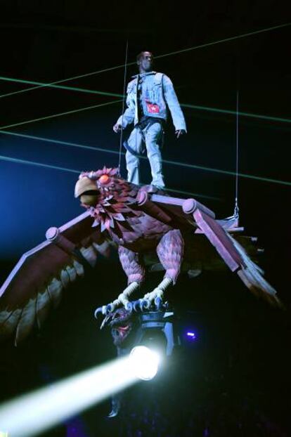 Travis Scott, durante su actuación en los MTV EMAs 2017.