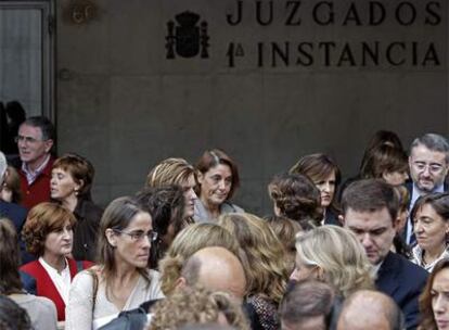 Paro de secretarios judiciales en los juzgados de plaza de Castilla, en Madrid.