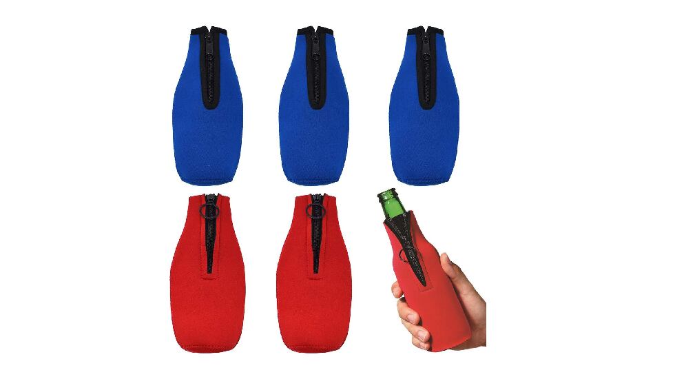Las fundas de colores caracterizan a este enfriador de botellas. SAIJER. 