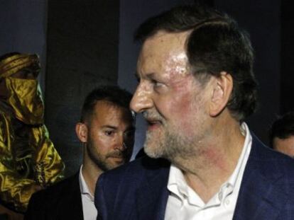 Mariano Rajoy, despu&eacute;s de ser aggredido en Pontevedra.