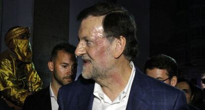 Mariano Rajoy, después de ser aggredido en Pontevedra.