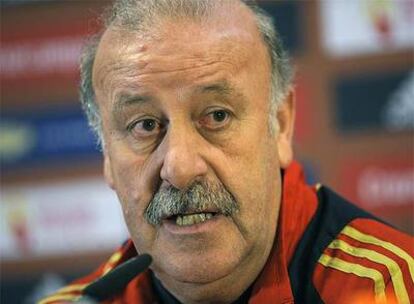 Vicente del Bosque durante la rueda de prensa.