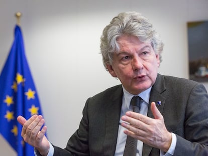 El comisario de Mercado Interior, Thierry Breton, en Bruselas, el mes pasado.