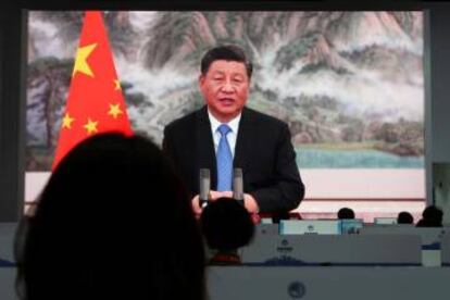 Xi Jinping, presidente chino, en la Feria Internacional de Exportaciones China, en noviembre en Shanghái.