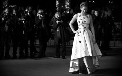 La actriz Jennifer Lawrence, en un estreno. 