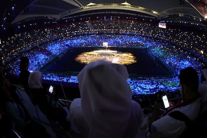 Ceremonia de inauguración del Mundial de Qatar, este domingo.