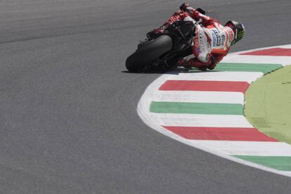 Jorge Lorenzo, en los primeros libres del gran premio de Italia.