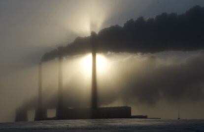 Un planta de calefacción urbana, en el Minsk, Bielorrusia, donde se han registrado temperaturas de - 22º.