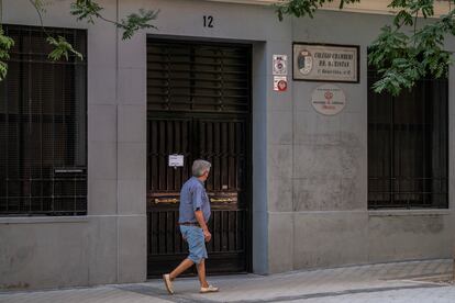 Fachada del colegio marista de Chamberí (Madrid), donde el sacerdote Cesáreo Garabáin abusó de al menos siete menores desde 1966 hasta 1978.