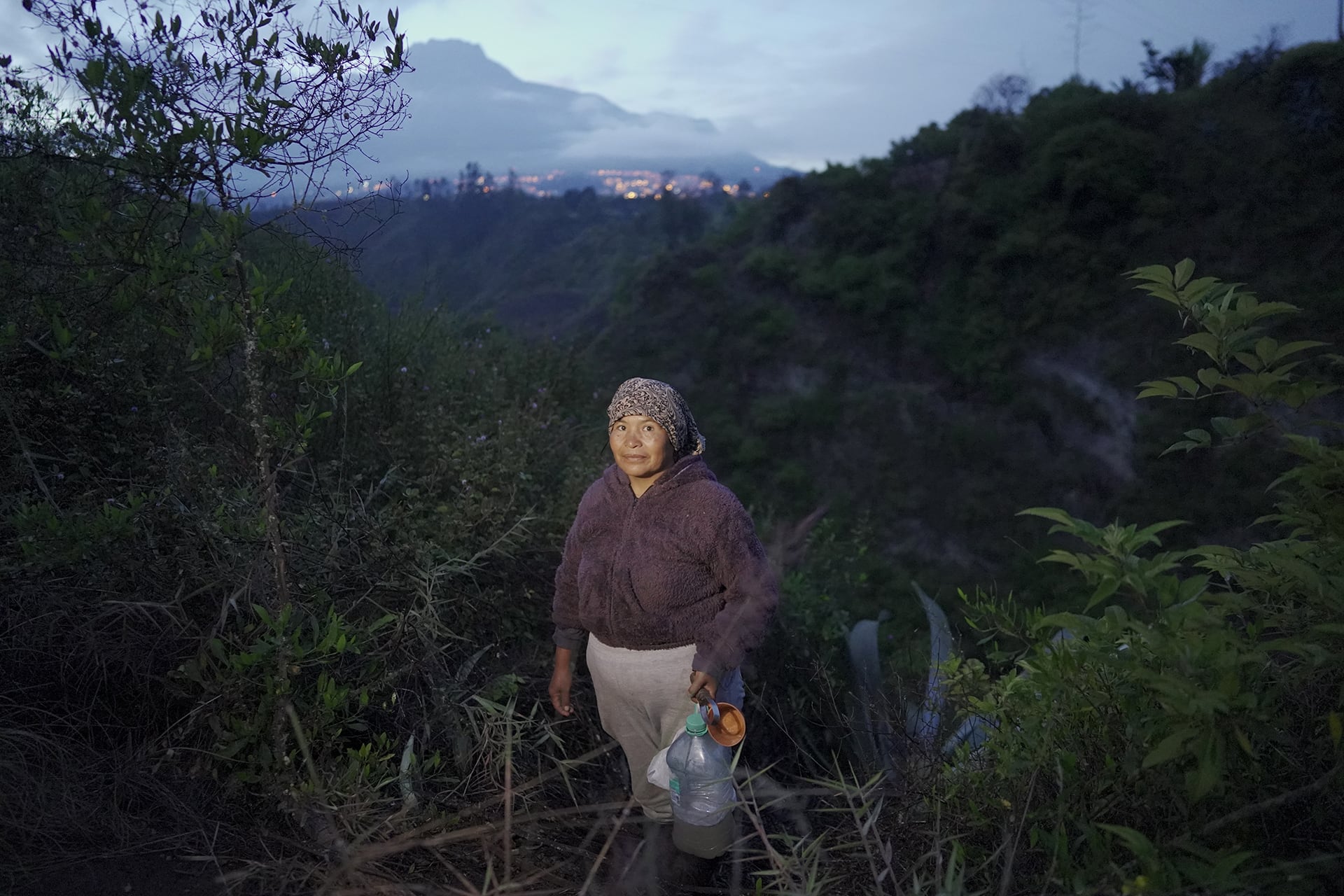 Luz Menacho en la comunidad Perafán, Ecuador.