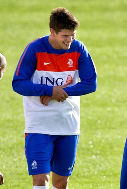 Klaas-Jan Huntelaar, con la selección holandesa.