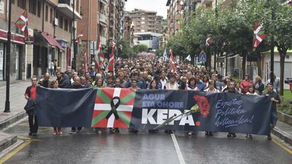 Manifestaci&oacute;n celebrada esta tarde en Galdakao, Bizkaia.
