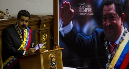 Maduro, durante su discurso anual frente a la Asamblea.