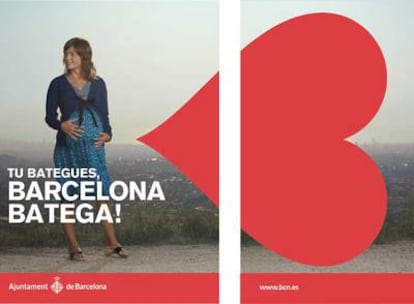 La B de Barcelona en forma de cozarón, en uno de los carteles de la campaña diseñada por el estudio SCPF.