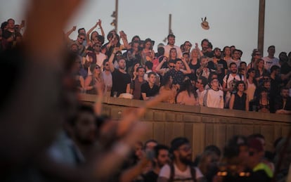 Asistentes al Primavera Sound, ayer jueves 1 de junio.