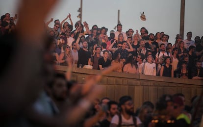 Asistentes al Primavera Sound, ayer jueves 1 de junio. 