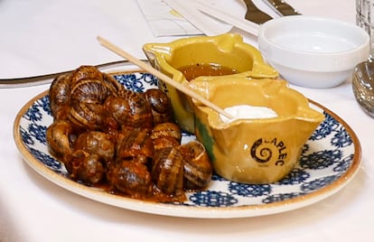 Un plato de caracoles en la presentación de L'Aplec del Caragol.