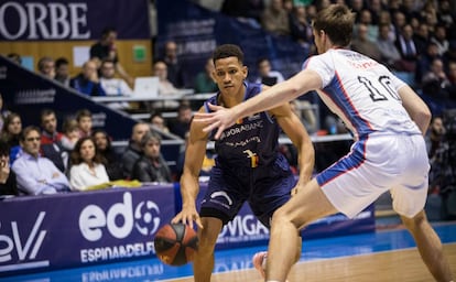 Tyson Pérez, en un encuentro ante Obradoiro.