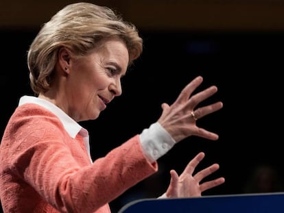 La presidenta electa de la Comisión Europea, Ursula von der Leyen, este martes en Bruselas.