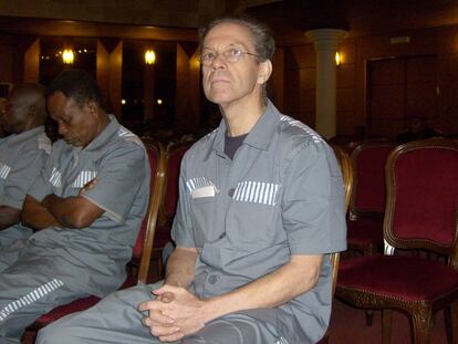 Mann, en el juicio en Malabo en 2008 en el que fue condenado por intentar derrocar a Obiang.