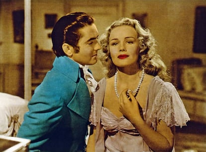 Tyrone Power y Frances Farmer en la película que rodaron en 1942 'Hijo de la furia', el mismo año en que la actriz fue detenida por conducir bajo los efectos del alcohol.