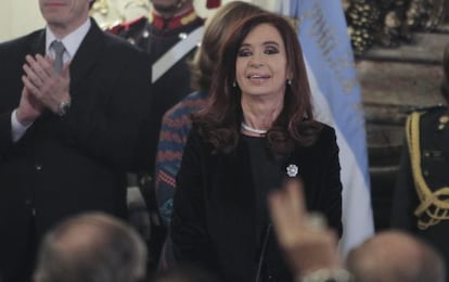 Cristina Fern&aacute;ndez, el 3 de junio en la Casa Rosada.