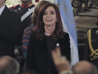 Cristina Fern&aacute;ndez, el 3 de junio en la Casa Rosada.