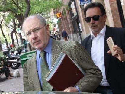 Rodrigo Rato sale del despacho de sus abogados el pasado mes de mayo.