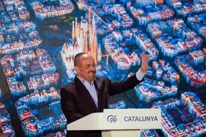 El candidato del PPC a la Generalitat de Cataluña, Alejandro Fernández, la pasada semana.