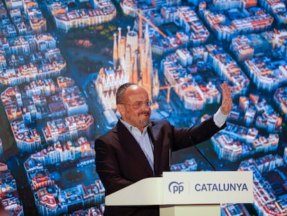 El candidato del PPC a la Generalitat de Cataluña, Alejandro Fernández, la pasada semana.