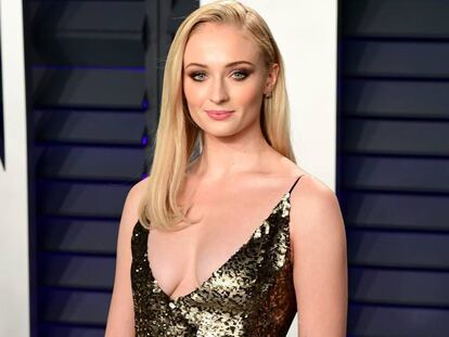 Sophie Turner, en una de las fiestas de los Oscar, el pasado febrero.