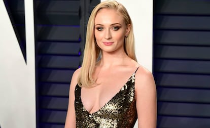 Sophie Turner, en una de las fiestas de los Oscar, el pasado febrero.