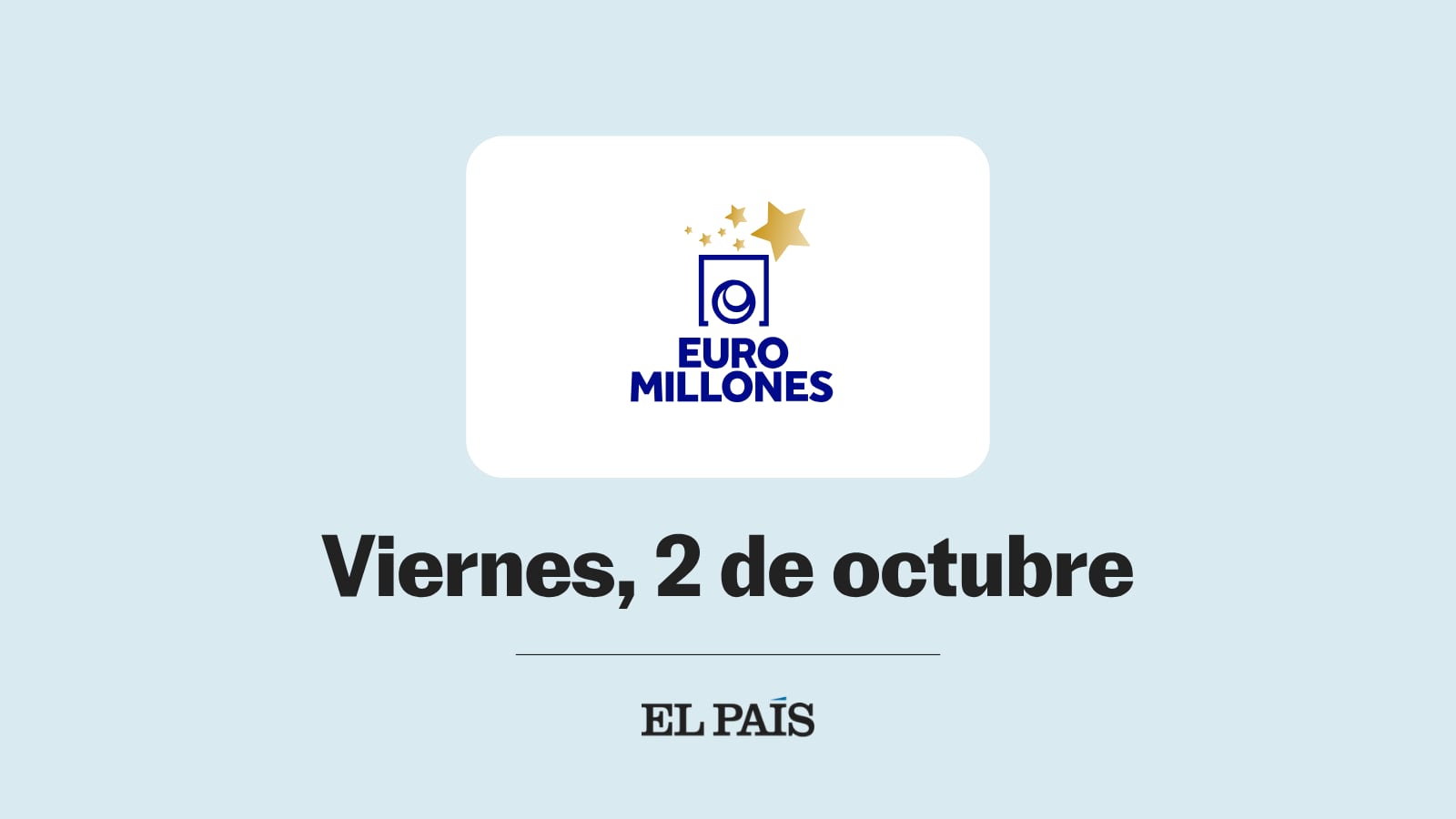 Euromillones: comprobar sorteo del viernes 2 de octubre