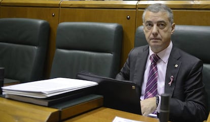 El lehendakari I&ntilde;igo Urkullu en el Parlamento vasco.