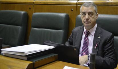 El lehendakari Iñigo Urkullu en el Parlamento vasco.