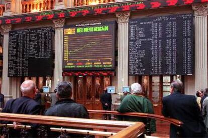 Sala de contratación de la Bolsa de Madrid.