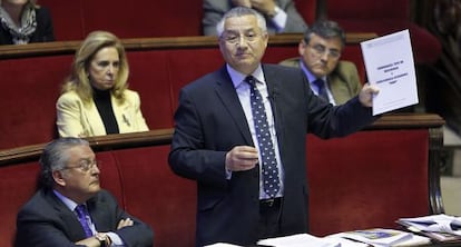 El concejal de Seguridad de Valencia, Miquel Dom&iacute;nguez, defendiendo la ordenanza. 