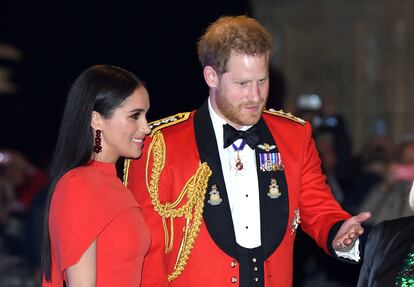 El príncipe Enrique y Meghan Markle, en el Royal Albert Hall de Londres el pasado 7 de marzo.