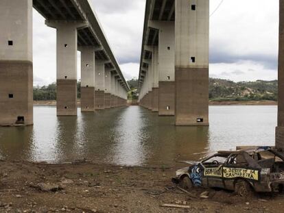 El embalse de Cantareira, en el Estado de São Paulo, este miércoles pasado. 