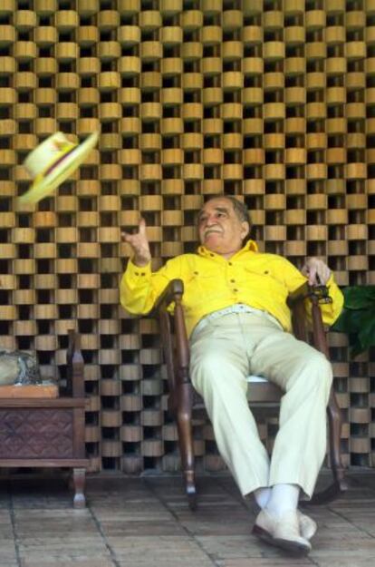 Gabriel García Márquez, en su casa de Cartagena de Indias.