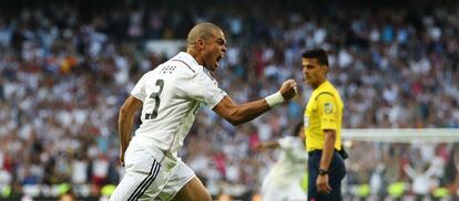 Pepe celebra el segundo gol del encuentro.