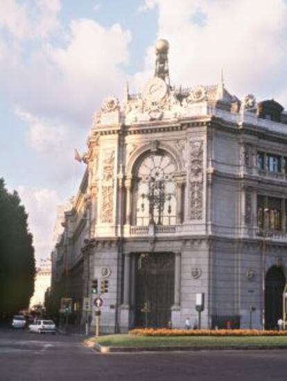 Fachada del Banco de Espa&ntilde;a. 