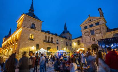 La plaza principal y el parador de Lerma, en Burgos.