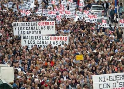 Manifestación contra el terrorismo en Leganés.