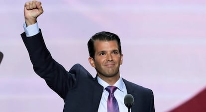 Donald Trump, Jr., en la convención de Cleveland, el 19 julio pasado.