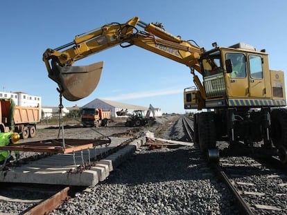 Obras del AVE a Extremadura.