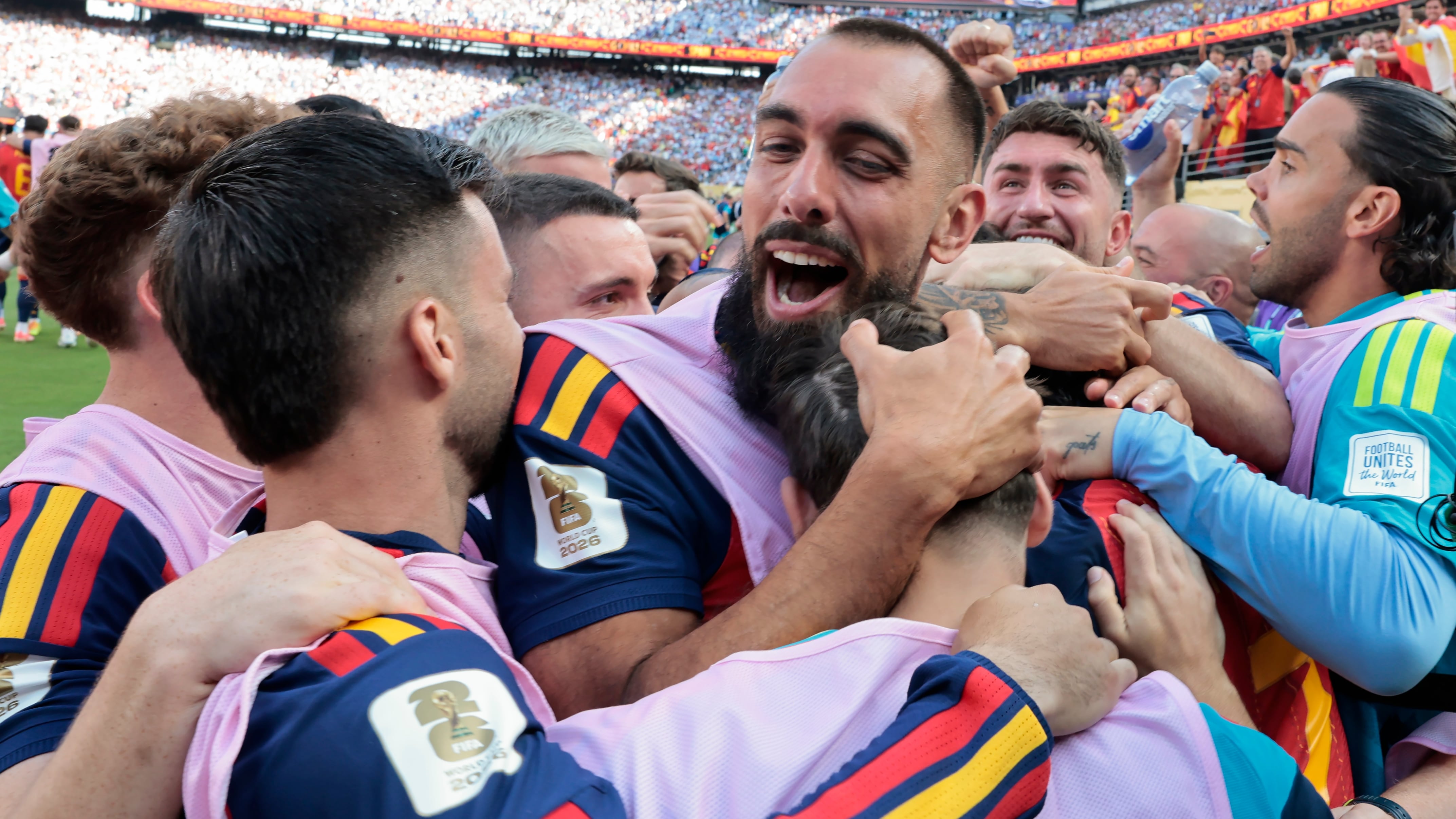 Así fue la celebración de los jugadores de la selección española tras ganar su segundo Mundial