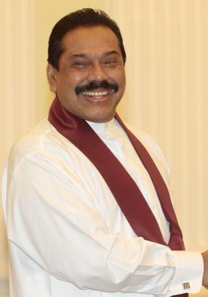 El presidente de Sri Lanka, Mahinda Rajapaksa