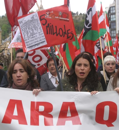 Imagen de la protesta de San Sebastián